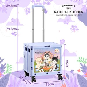 <贈品> NATURAL KITCHEN限定精美摺疊式購物車 1部（紫色） 