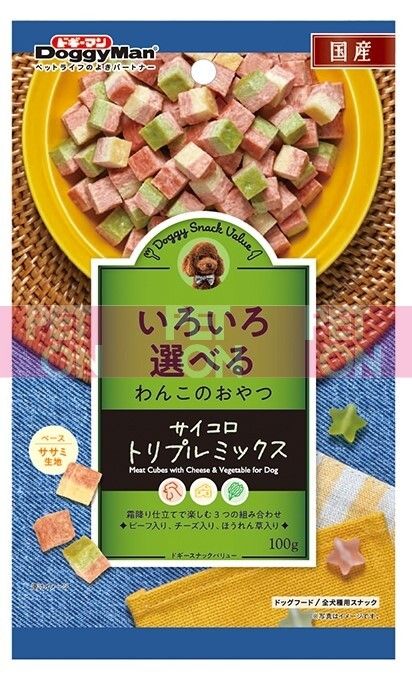 Doggy Snack Chicken,Beef,Cheese Veg. Cubes 100g(81435)(Parallel Imported from JP)Use By: 30 JUN 2026