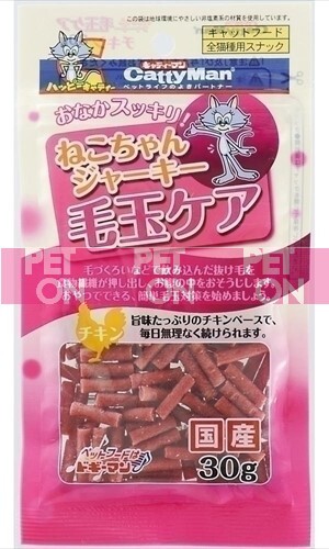 Cattyman Chicken Jerky with Hairball Function 30g(80286)(Parallel Import from Japan)Use by: JAN 2025
