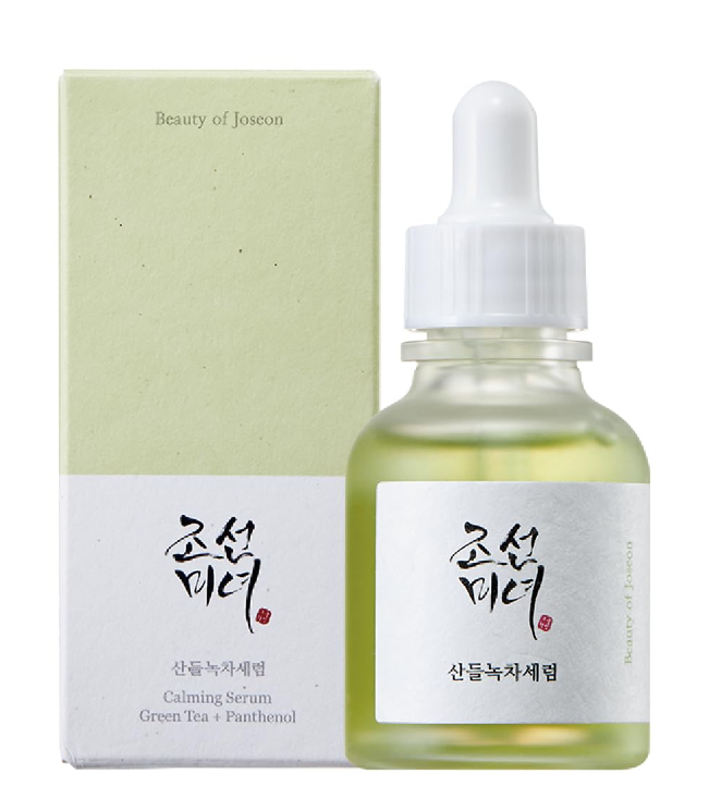 Calming Serum : Green Tea 50% + Mugwort 30% + Panthenol 5%, 30ml - EXTRA soothing & Anti Aging 