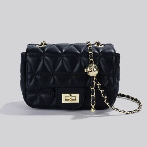 小香風鏈條斜挎包（黑色）