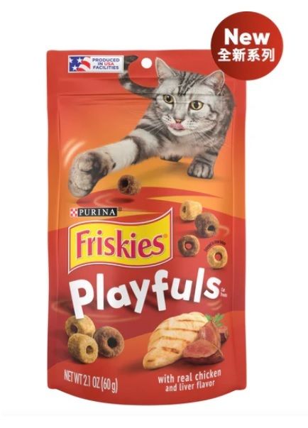 PURINA® 喜躍 Playfuls 貓小食 - 雞肉及雞肝味 60克 #0728 到期日2025.05