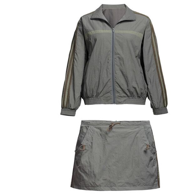 休閒套裝【灰綠色套裝】尺碼【S碼—XL碼】【下單後請聯絡客服確認發貨尺碼】