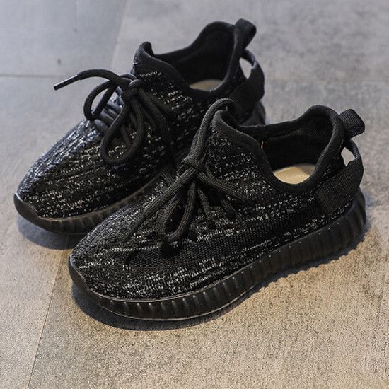 男童女童椰子鞋 兒童單網鞋（黑色 26碼-37碼）（下單後請聯酪客服確認發貨尺碼）