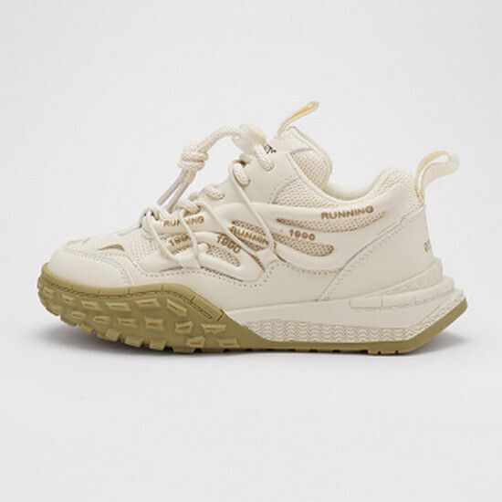 男童休閒網面運動鞋阿甘鞋（卡其 31碼-37碼）（下單後請聯酪客服確認發貨尺碼）