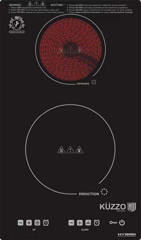 DI-286 30厘米 嵌入/座檯式 智能雙頭電磁電陶爐