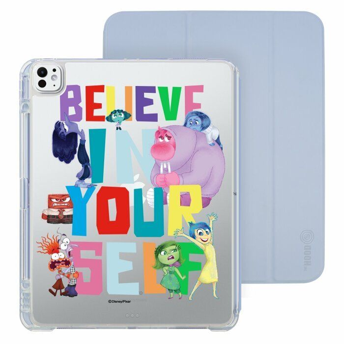 (多種顏色及型號) 迪士尼 玩轉腦朋友2 - 相信自己 iPad Pro 13"/Air6/Air5/10/Mini6 (2024/23/22) 可拆式防摔透明摺套 / 智慧型防摔保護摺套 5789 (丁香紫)