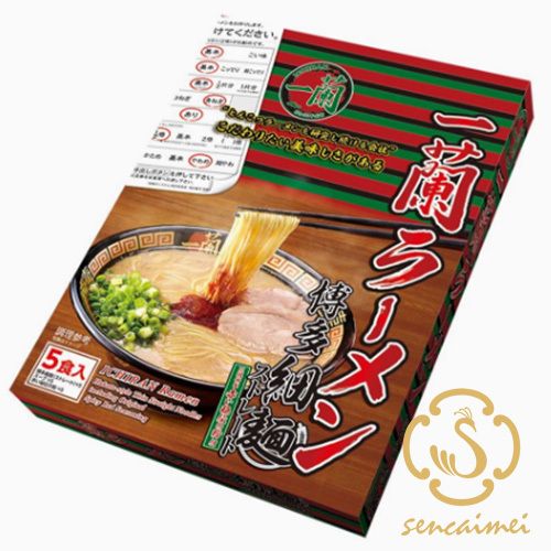 Hakata thin straight noodles with Ichiran ramen red secret spicy powder (5 servings) 645g (date of t