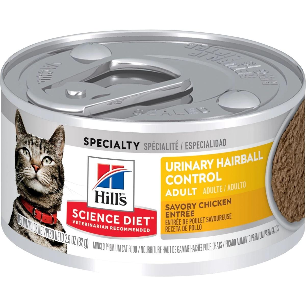 Hill's Feline Adult Urinary Hairball Control Savory Chicken Entree (2.9OZ) 10138