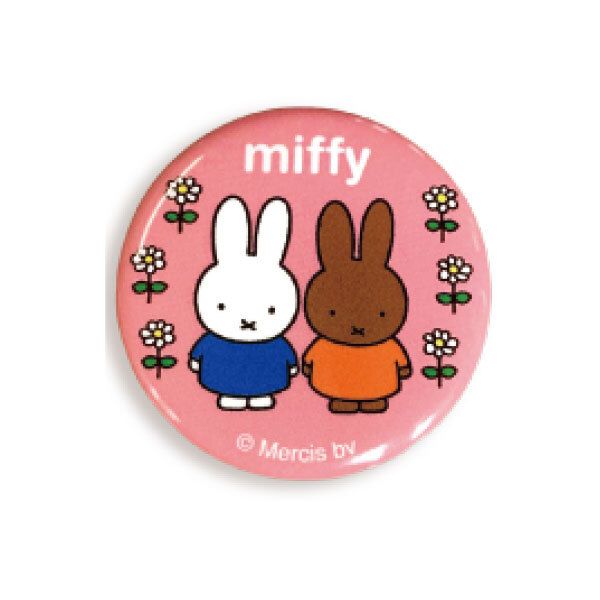 Miffy 米菲別針錫徽章 (Pink 2 rabbits) 扣針 公仔扣針 吉祥物 可愛扣針 袋子配件 包或手提包配件 平行進口