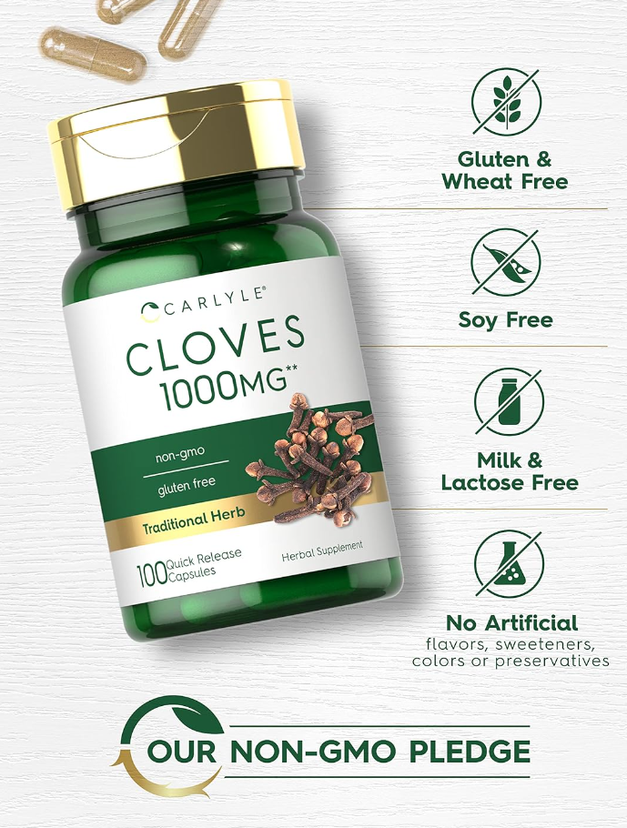 CARLYLE | Cloves Extract 1000mg 100 Quick Release Capsules- (10:1 ...