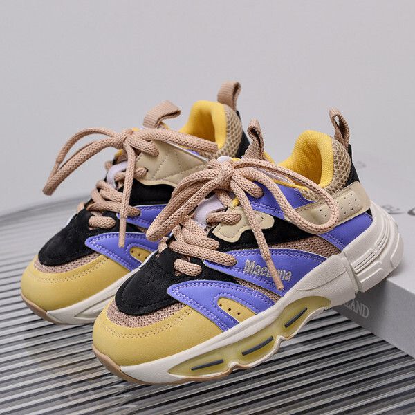 男童運動鞋子 休閒老爹鞋（黃色HB 26碼-30碼）（下單後請聯酪客服確認發貨尺碼）