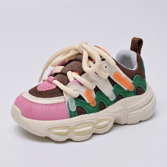 女童鞋  休閒老爹鞋（玫瑰色 31碼-37碼）（下單後請聯酪客服確認發貨尺碼）