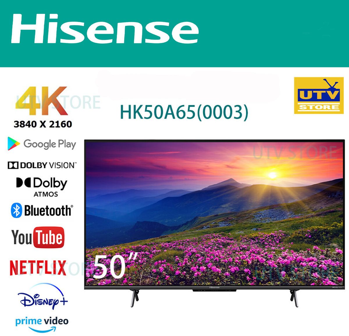 HK50A65(0003) 50吋 4K 超高清UHD LED 電視 Google TV A65