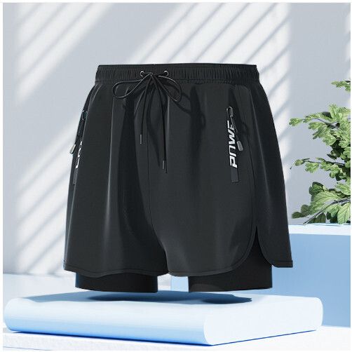 男士游泳泳褲（黑色）（L-5XL）（下單後跟客服聯系發貨的尺寸）