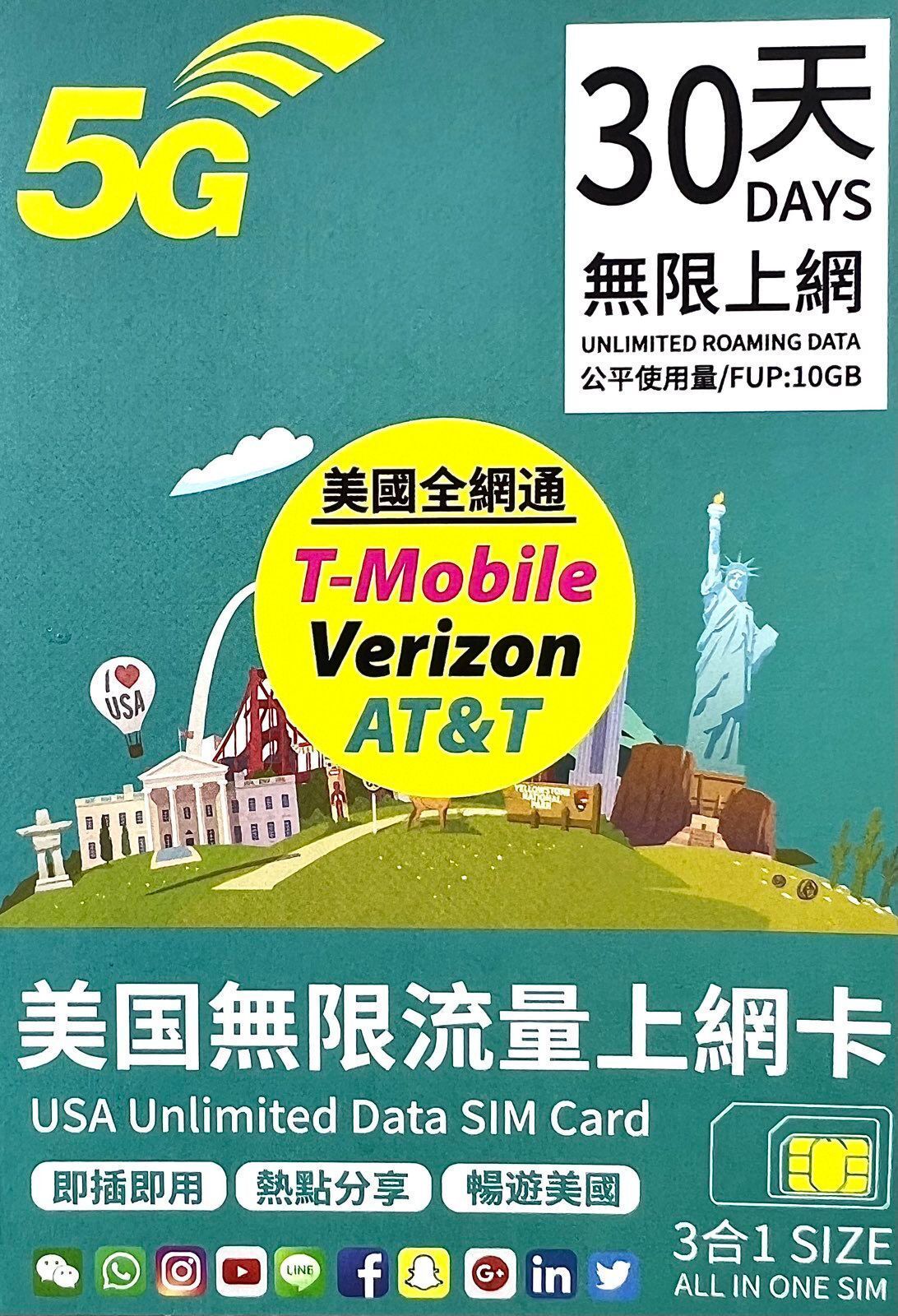 T-Mobile | 【USA】30-Days 10GB 5G Data Sim Card [H20A192] | HKTVmall The ...