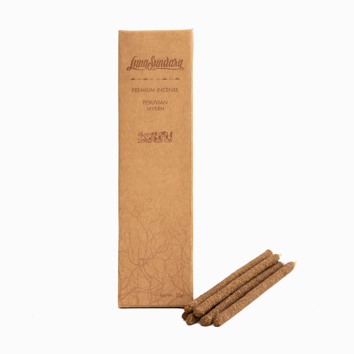 Premium Myrrh Hand Rolled Incense Sticks from 100% Wild Peruvian Myrrh 6 sticks