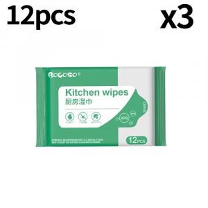 廚房清潔濕紙巾 – 12片(x3包) 