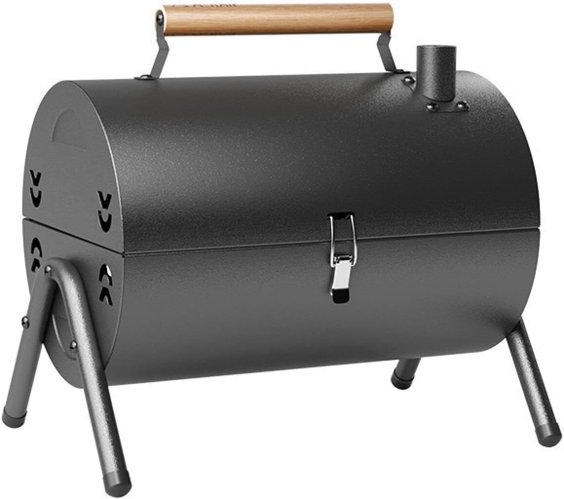Multifuntional Double Sided Barbecue Grill, Portable Charcoal Grill for Outdoor, Black Folding