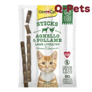 GIMCAT STICKS LAMB & POULTRY 4 PCS GRAIN FREE
