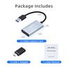 4K HDMI to USB Video Capture Card with USB C Adapter Support Video Output Up to 1080P@60Hz