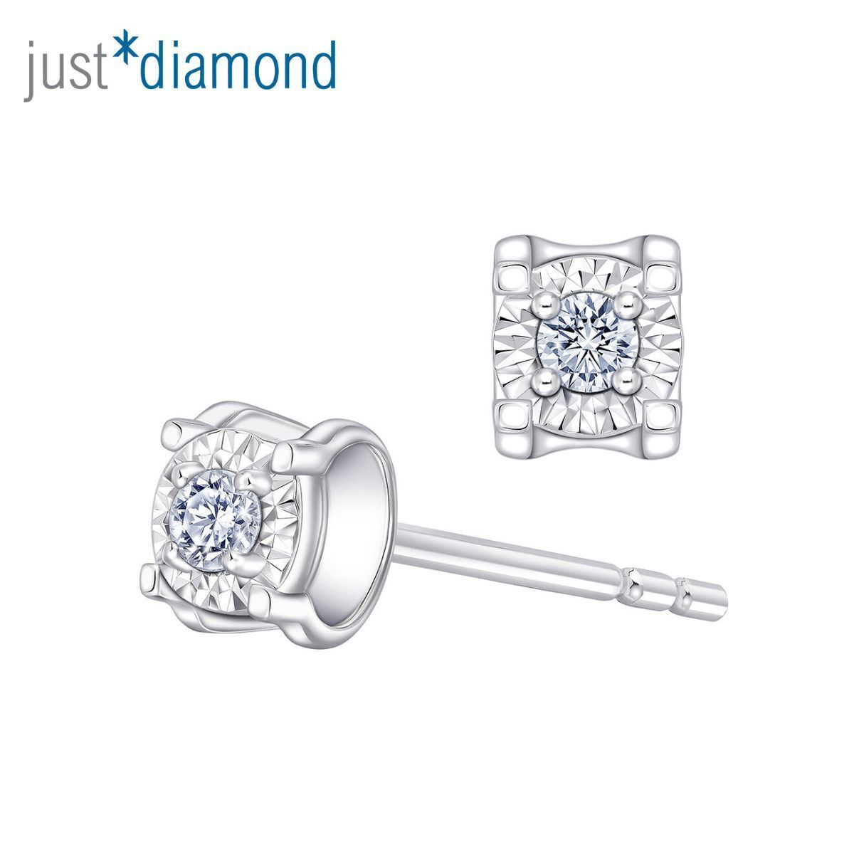 Cheerfulness Collection: 18K White Gold Diamond Earrings