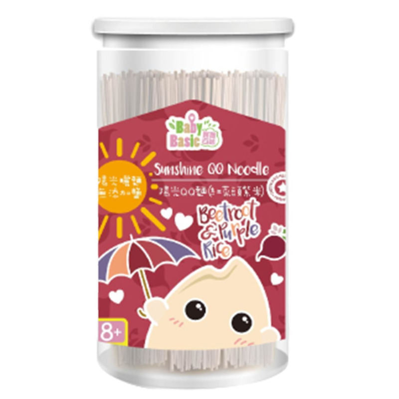 Sunshine QQ Noodle - Beetroot & Purple Rice 220g (8 mos+)