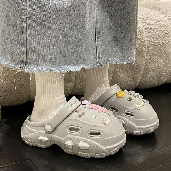 卡通小熊沙灘鞋(36-41碼)(灰色)(下單後聯絡客服確認發貨尺碼)