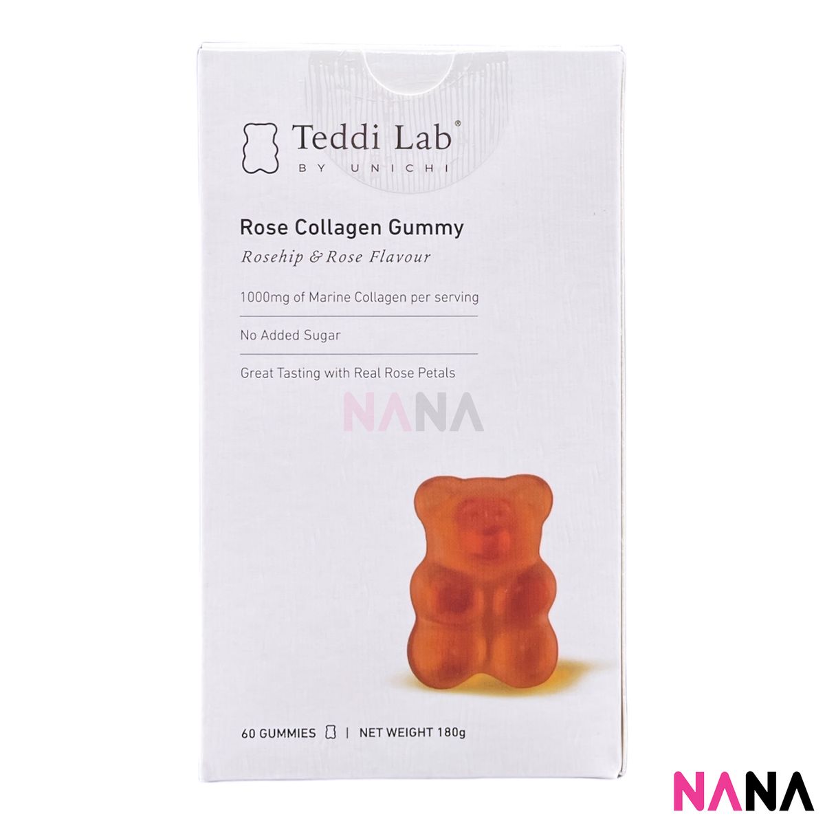 Teddi Lab 玫瑰果膠原蛋白小熊軟糖 60粒 (EXP:10 2026) - 此產品為平行進口貨品