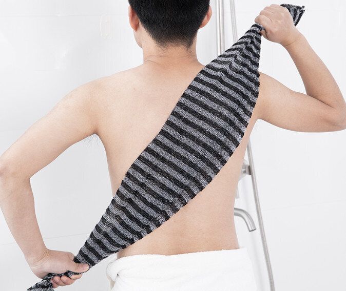 沐浴洗澡巾 搓澡巾 -條紋款#(KFF)