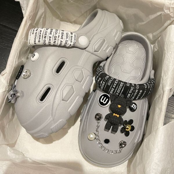 包頭老爹沙灘鞋(36-41碼)(灰色)(下單後聯絡客服確認發貨尺碼)