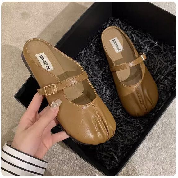 包頭半拖鞋女夏（黃色【35_40碼】(下單後聯繫客服確認發貨尺碼）