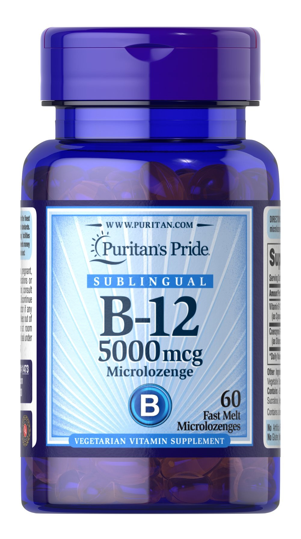 Vitamin B-12 5000 mcg Sublingual 60s (Best Before: end of December 2024)