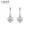 Focalight 18K White Gold Diamond Earrings with Alloy Accessories