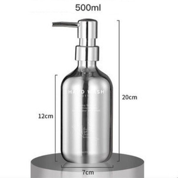 電鍍洗漱用品分裝瓶梘液器（銀色洗手液分裝瓶）#(KFF)