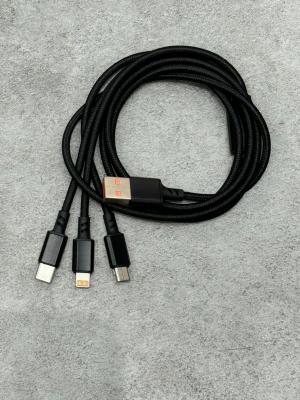 3 合1 USB 充電線 (隨機顏色) 