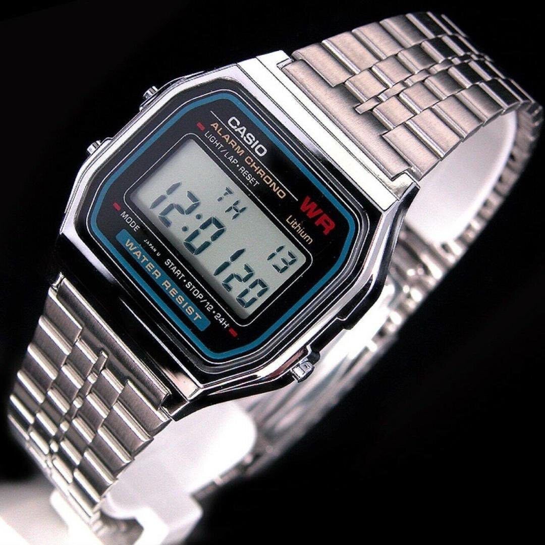 Casio | CASIO Made in Japan A159 A159W A159W-N1 Black Silver | HKTVmall ...