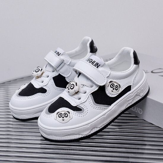 中性兒童板鞋 休閒百搭運動鞋（白黑 24碼-37碼）（下單後請聯酪客服確認發貨尺碼）
