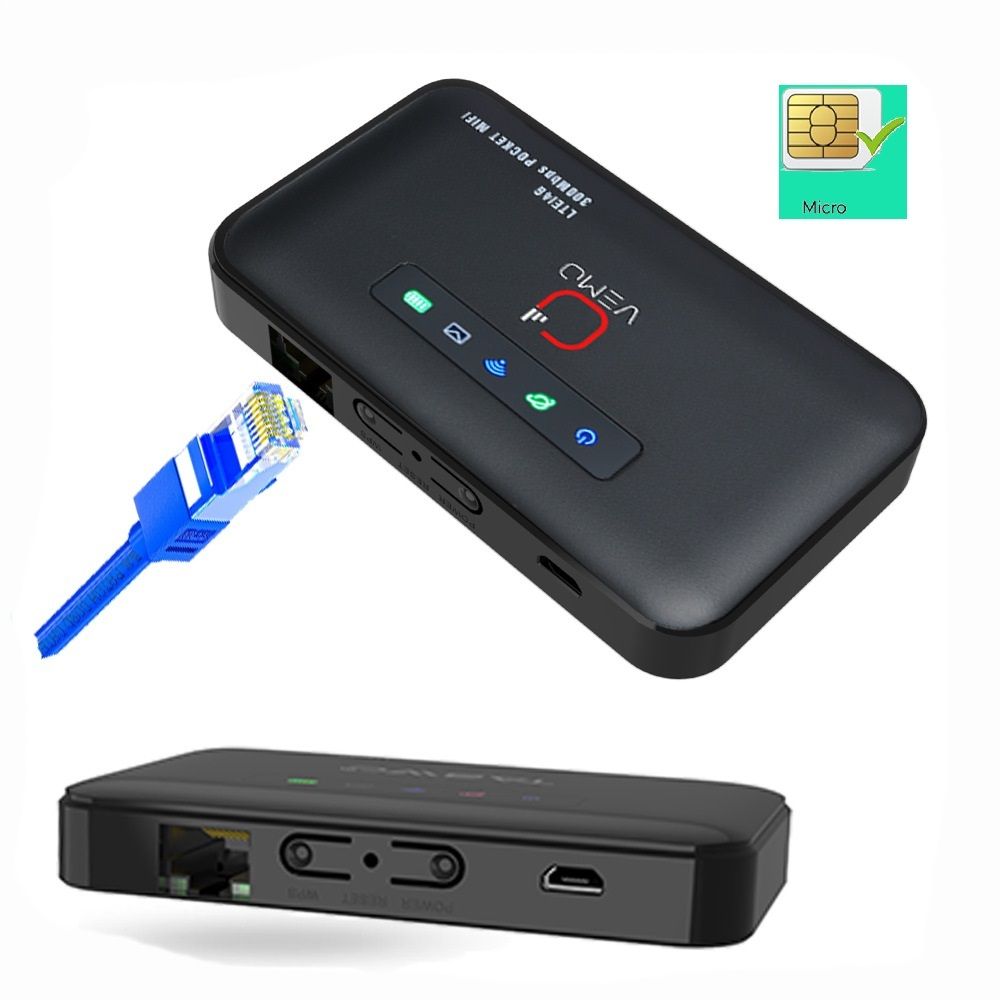 E5885 2-in-1 SIM Card or Internet Cable 4G LTE 300Mbps WIFI Egg 3, 4G Full Netcom Portable Router