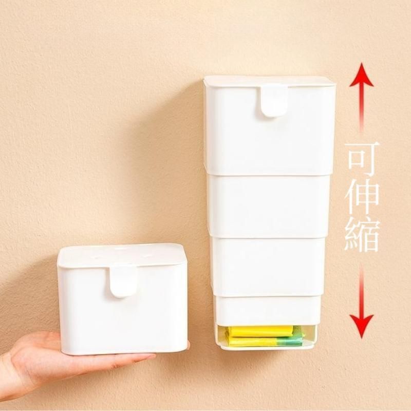 Expandable Storage Box Large Capacity Kitchen Trash Bag Storage and Extraction Box Bag Extraction Box Plastic Bag Collector