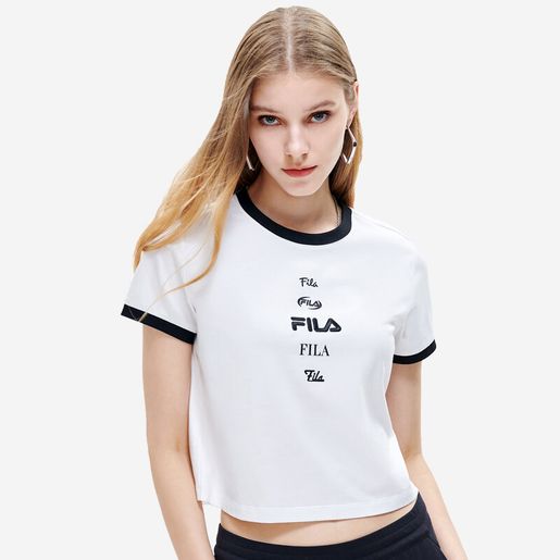 Women's fila logo store t shirt