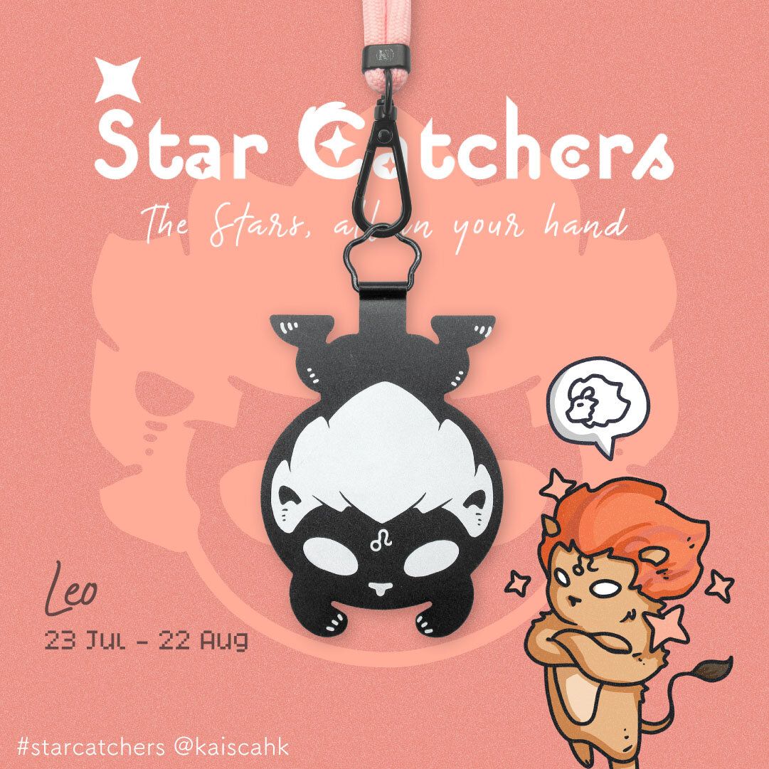 KAISCA Star Catchers 十二星座手機掛繩  (獅子座) ~ 幸運色 (黑繩)
