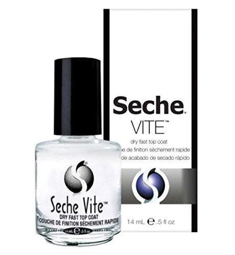 Seche Vite Dry Fast Top Coat 0.5oz for fast drying and shine