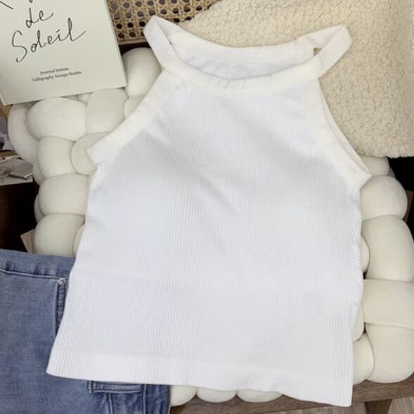 無袖帶胸墊背心（白色）【均碼】#F148048961