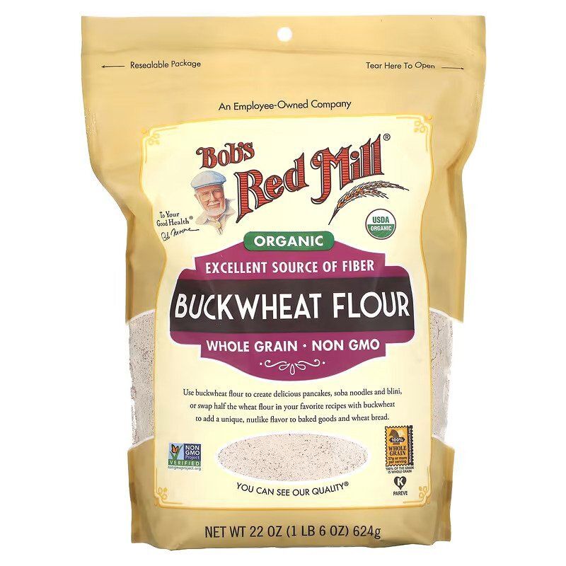 624g Bob's Red Mill, Organic Buckwheat Flour, Whole Grain Parallel import Exp Date: 2027-11-23