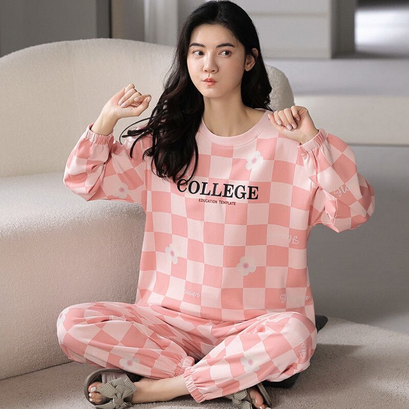 圓領睡衣套裝【M-XXL碼 LF7228】【下單后聯絡客服確認發貨尺碼 】