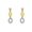 Olympic: gold plating, rhinestone, enamel pierced earrings