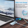 Type-c smart docking station eight-in-one dual HDMI+VGA+USB expansion split-screen hub HUB 
