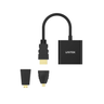 HDMI to VGA Adapter with 3.5mm for Stereo Audio plus Mini & Micro HDMI Adapter - Y-6355