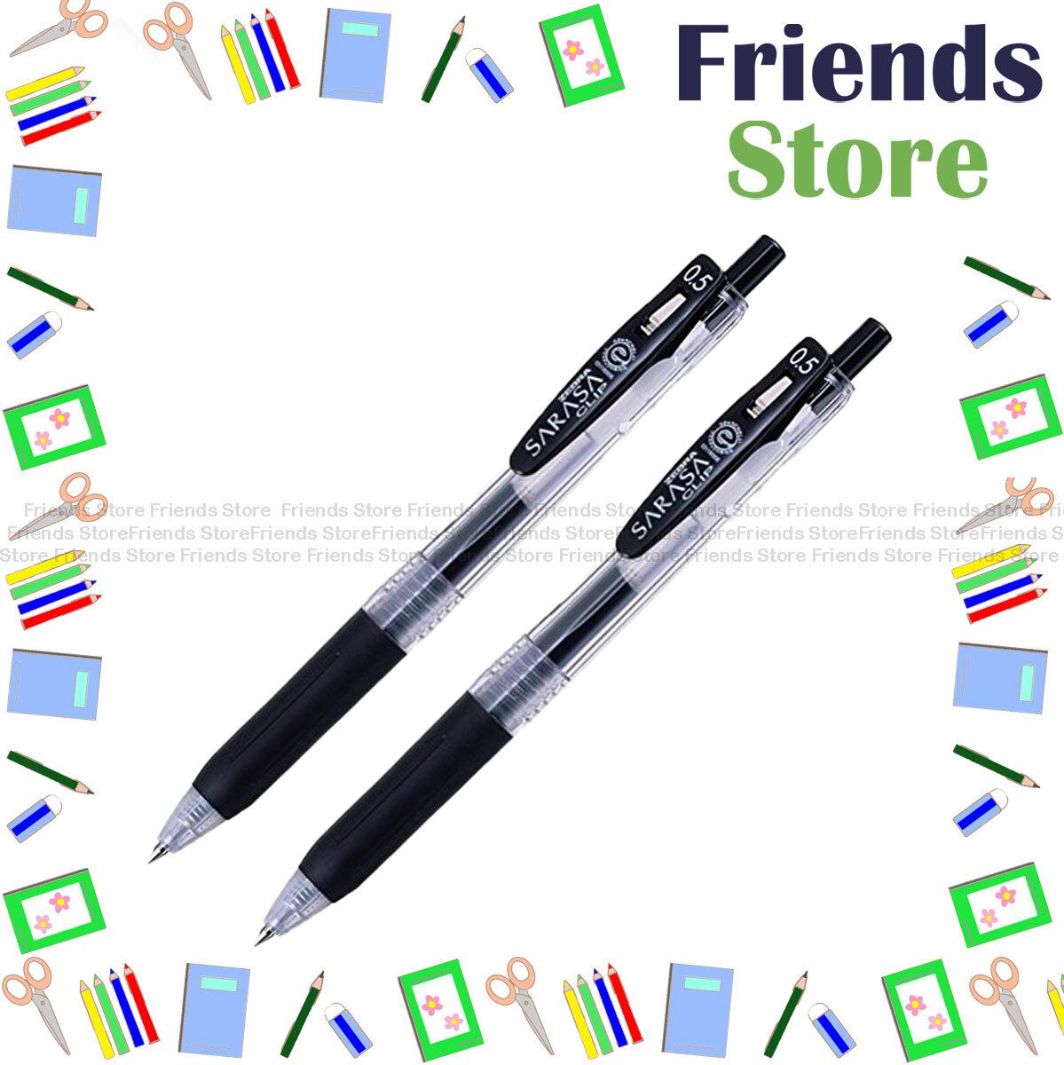 Sarasa 0.5mm 按掣啫喱筆 (JJ15-BK) 黑色 X 2